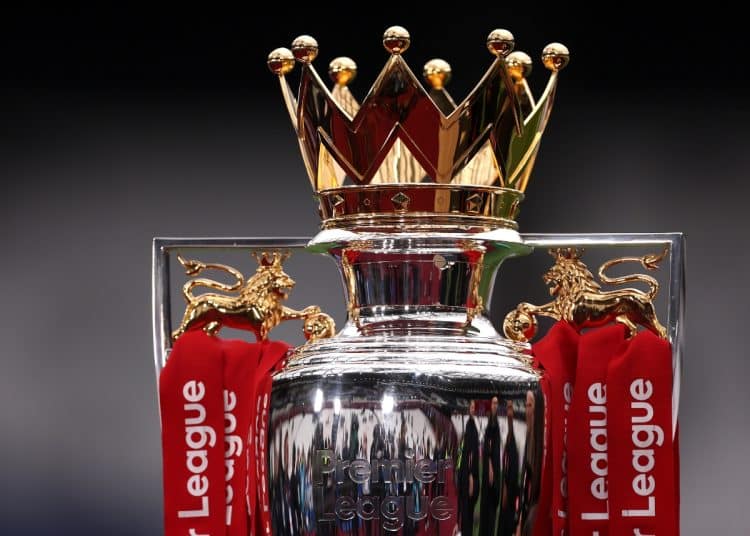 Premier League trophy ready for presentation to Arsenal