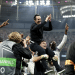 Unai Emery, Aston Villa manager, celebrates UAEFA victory