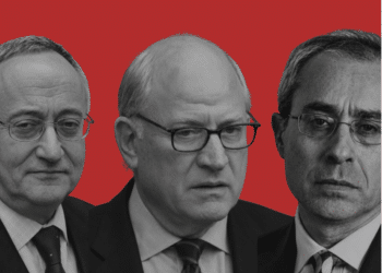 Head shots of senior barristers Lord David Pannick KC, Lord Anthony Grabiner KC, and Stephen Hockman KC named in BSB complaint over alleged misuse of professional status in UKLFI campaign targeting Palestine solidarity organisations and individuals