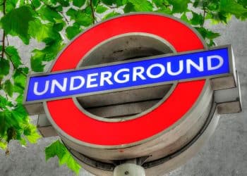 Underground station sign Tube driver strike
