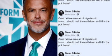 Reform UK suspends Glenn Gibbons over racist tweets