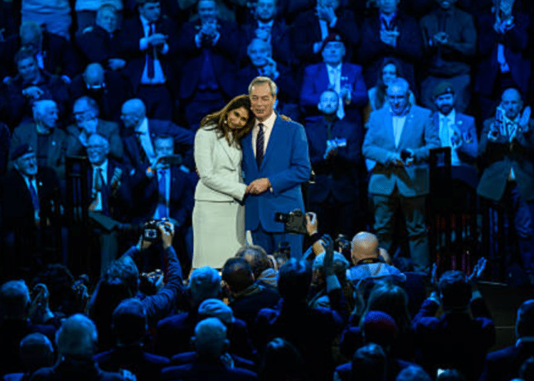 Reform leader Nigel Farage and Suella Braverman