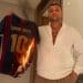 An Israeli burns a Barcelona FC t-shirt bearing Lamine Yamal's name