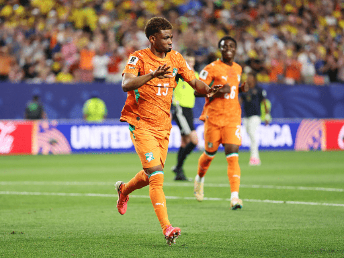 Ivory Coast v Ecuador: Group E - FIFA World Cup 2026 PHILADELPHIA, PENNSYLVANIA - JUNE 14: Amad Diallo #15 of Cote d'Ivoire celebrates scoring his team's first goal during the FIFA World Cup 2026 Group E match between Cote D'Ivoire and Ecuador at Philadelphia Stadium on June 14, 2026 in Philadelphia, Pennsylvania. (Photo by Dan Mullan/Getty Images)