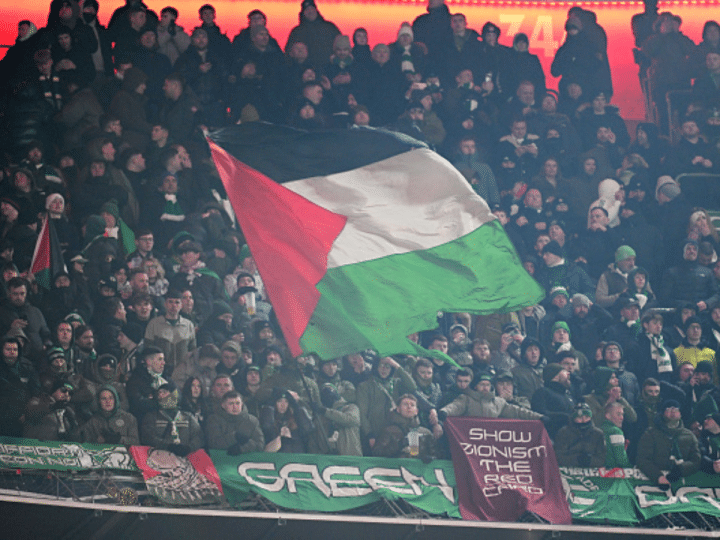 Celtic fans stand with Palestine