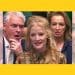 Lee Anderson and Sarah Pochin of Reform UK staring at Hannah Spencer