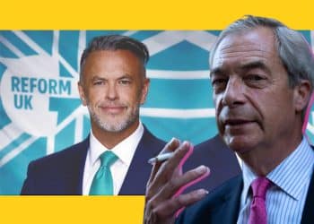 Nigel Farage and Glenn Gibbins of Reform UK
