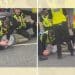 Images of the police violently arresting a man