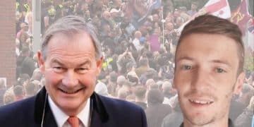 Rupert Lowe, Steve Laws, and a group of white rioters, Restore