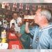 Nigel Farage drinking a pint in 2024