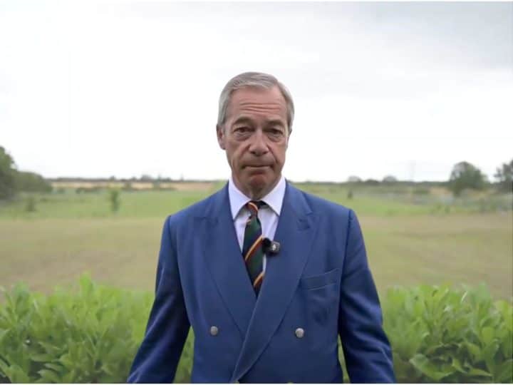 Nigel Farage in a field