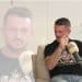 Images of Tommy Robinson in an interview