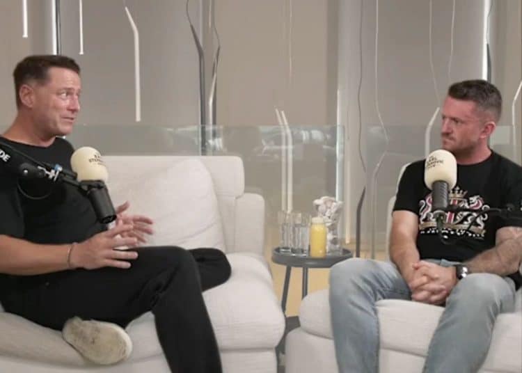Tommy Robinson and Karl Stefanovic