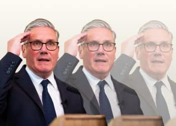 Images of Keir Starmer becoming progressively more transparent