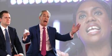 Robert Jenrick and Nigel Farage of Reform, and Kemi Badenoch