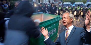 Nigel Farage of Reform UK and the Southampton White Riot