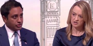 Zia Yusuf or Reform UK and Laura Kuenssberg