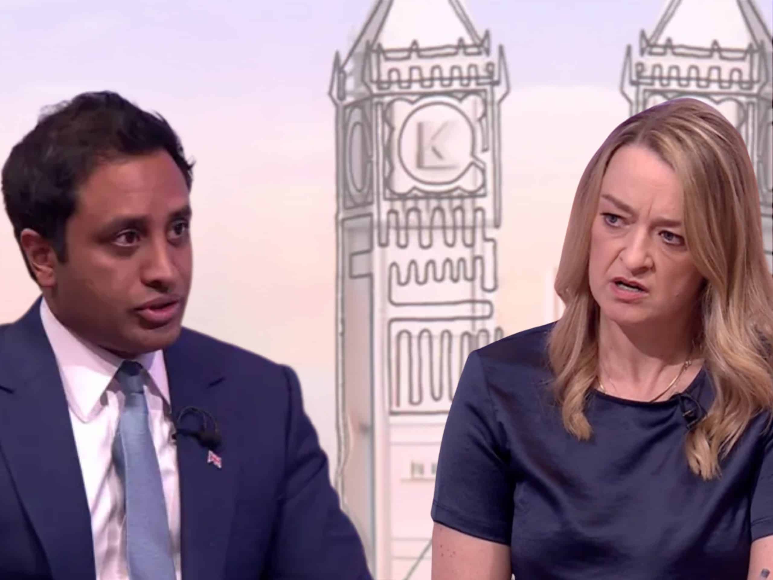 Zia Yusuf or Reform UK and Laura Kuenssberg