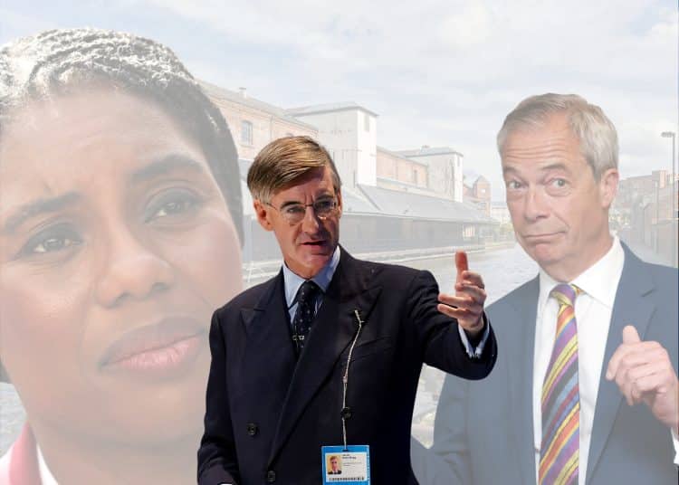 Reform Kemi Badenoch, Jacob Rees-Mogg, and Nigel Farage