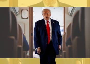 Donald Trump looking tired on Air Force One