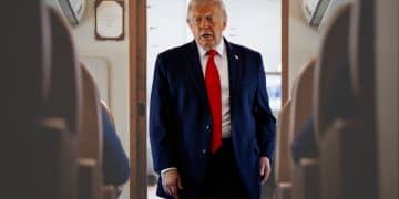 Donald Trump looking tired on Air Force One