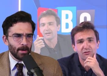 Hasan Piker and Lewis Goodall of LBC