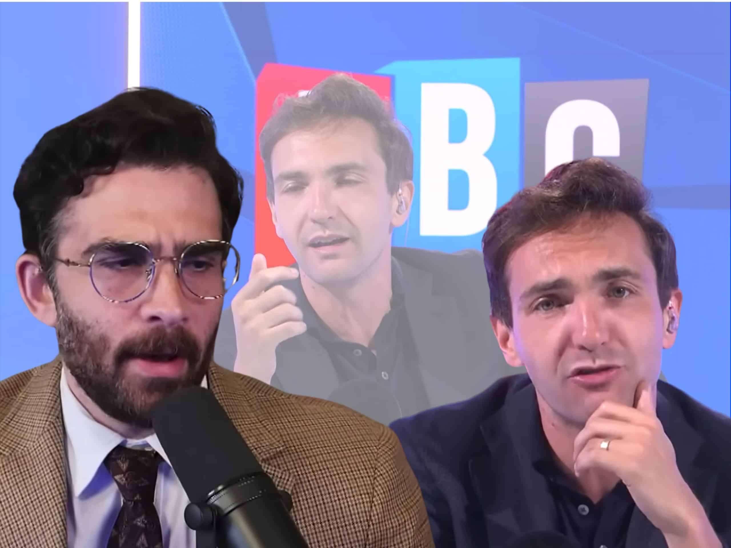 Hasan Piker and Lewis Goodall of LBC