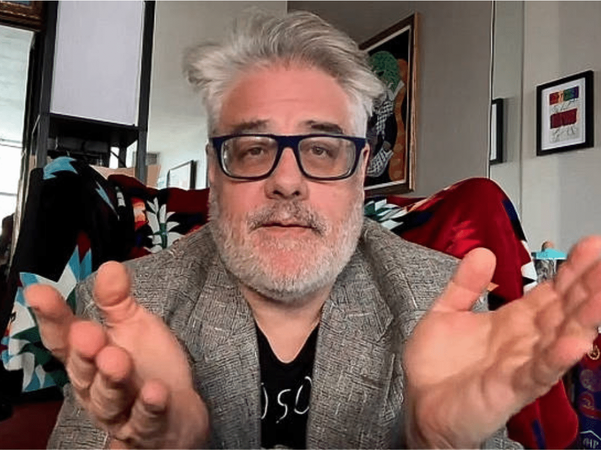 This AFPTV video grab shows Daniel Kovalik, legal representative of the Colombian president Gustavo Petro, speaking from an undisclosed location during an interview with AFP via Zoom, in Bogota on October 30, 2025.