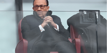 David Sullivan, Joint-Chair of West Ham United, in attendance prior to the Premier League match between West Ham United and Crystal Palace at London Stadium on 20 September 2025 in London