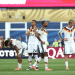 (From Left) Germany's defender #03 Waldemar Anton, defender #18 Nathaniel Brown, defender #24 Malick Thiaw, defender #04 Jonathan Tah and forward #11 Nick Woltemade react after losing the penalty shootout during the 2026 World Cup round of 32 football match between Germany and Paraguay at the Boston Stadium in Foxborough on June 29, 2026.