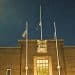 Havering Town Hall with Pride and Trans flags flying from flagpoles and a banner saying YOU CAN’T KILL PRIDE - XOXO TKDB