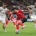 Korea Republic v Czechia: Group A - FIFA World Cup 2026 GUADALAJARA, MEXICO - JUNE 11: Hee-Chan Hwang #11 of Korea Republic runs with the ball whilst under pressure from Stepan Chaloupek #6 of Czechia during the FIFA World Cup 2026 Group A match between Korea Republic and Czechia at Guadalajara Stadium on June 11, 2026 in Guadalajara, Mexico. (Photo by Alex Slitz/Getty Images)