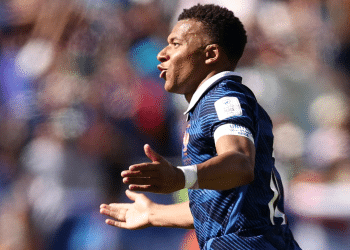 Kylian Mbappe scores two
