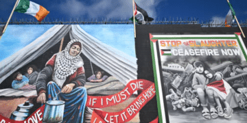Palestine solidarity murals, Belfast — planned march