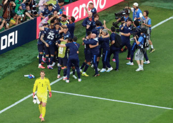 Paraguay send Germany home in round of 32 clash and celebrate with mass hugs on the pitch