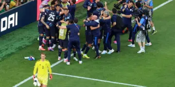 Paraguay send Germany home in round of 32 clash and celebrate with mass hugs on the pitch