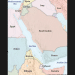 A map showing the Red Sea and other countries around it so Yemen towards the bottom and Israel at the top next to Egypt on the left and to Jordan to the right