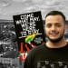 Composite image showing author Taj Ali with book Come what may, we’re here to stay: The story of South Asian resistance in Britain over a b/w aerial photo of Luton