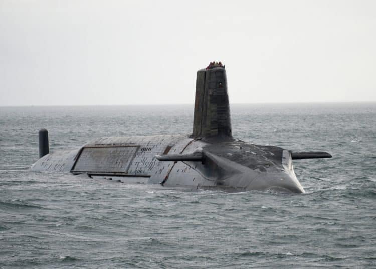 UK Trident submarine Nuclear weapons spending