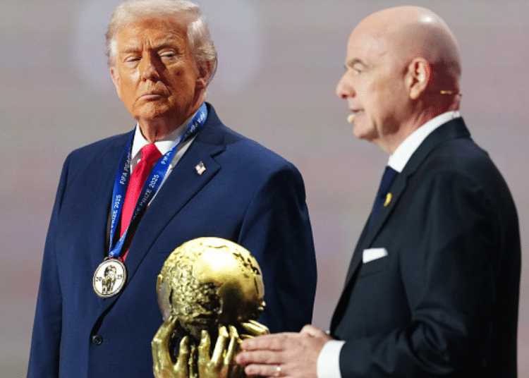 Donald Trump with Gianni Infantino
