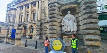 Protesters at Aviva HQ in Norwich