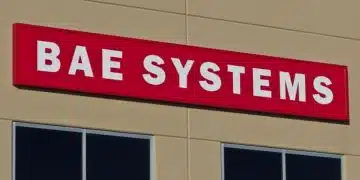 BAE Systems sign on building