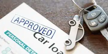 Image of car loan agreement and car key Economic abuse using car finance