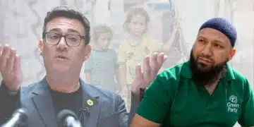 Andy Burnham of Labour and Mothin Ali of the Green Party