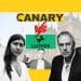 The Canary logo, the Lloyds bank logo, and various UK journalists