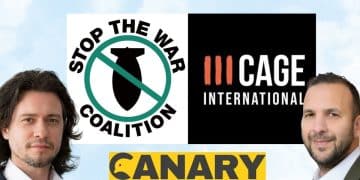 The Canary logo, activist organisation logos, Zack Polanski, and mike Galsworthy