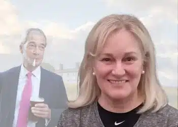 reform Nigel Farage and Michelle Fascione of Farage
