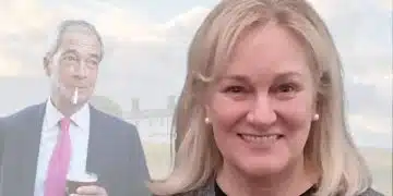 reform Nigel Farage and Michelle Fascione of Farage