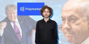 Shayne Coplan of Polymarket, Benjamin Netanyahu of Israel, and Donald Trump of the US