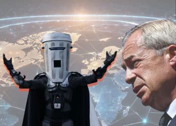 Count Binface and Nigel Farage of Reform UK